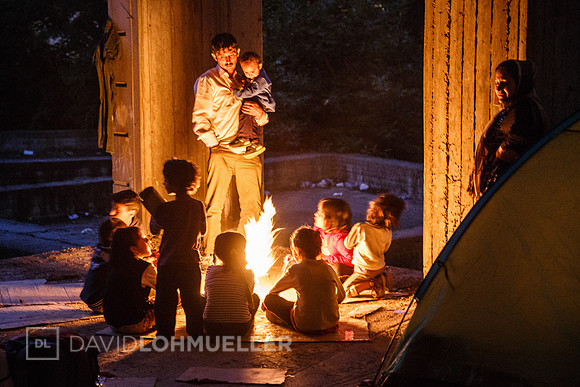 Homeless refugees in Greece