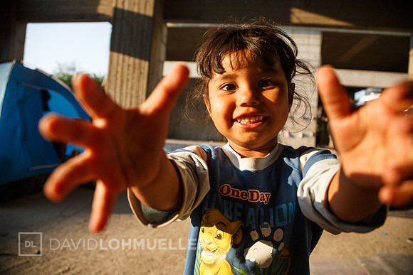 Homeless refugees in Greece