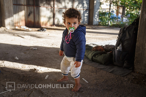 Homeless refugees in Greece