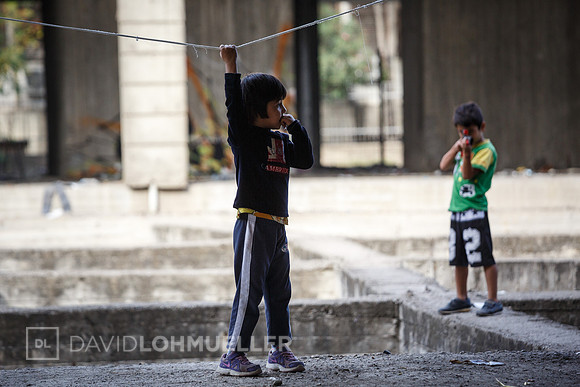 Homeless refugees in Greece
