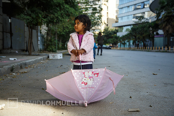 Homeless refugees in Greece