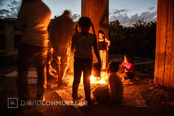 Homeless refugees in Greece