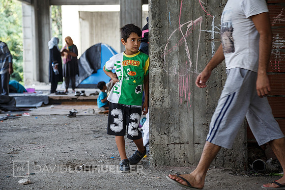 Homeless refugees in Greece