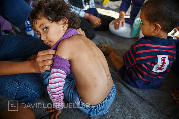 Homeless refugees in Greece