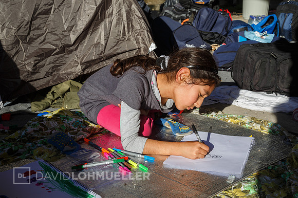 Homeless refugees in Greece