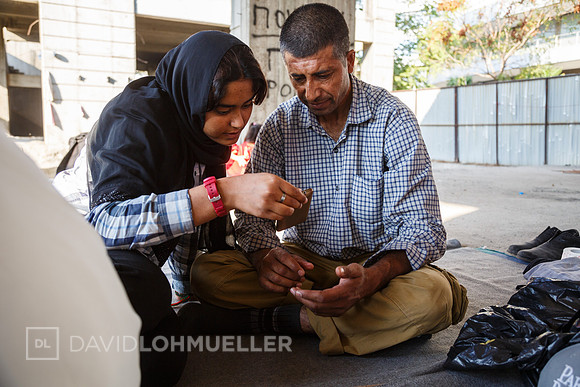 Homeless refugees in Greece