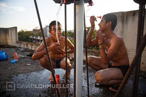 Homeless refugees in Greece