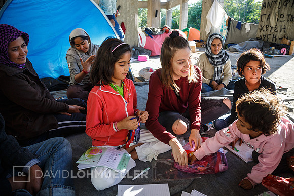 Homeless refugees in Greece