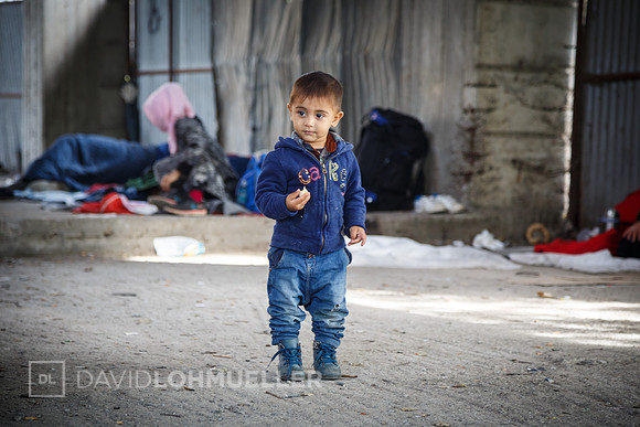 Homeless refugees in Greece