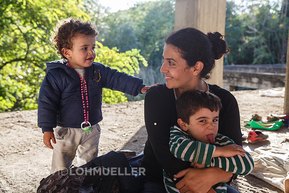 Homeless refugees in Greece