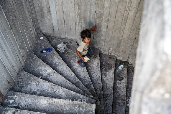Homeless refugees in Greece