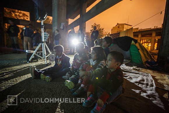 Homeless refugees in Greece
