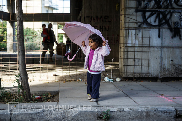 Homeless refugees in Greece