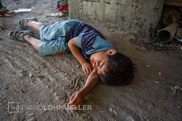 Homeless refugees in Greece