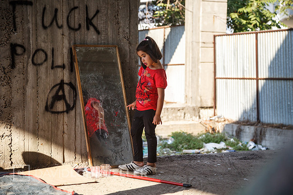 Homeless refugees in Greece