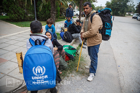 Homeless refugees in Greece